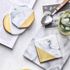 LUXE™ - 4 LUXURY COASTERS - MARBLE AND GOLDEN TEXTURE