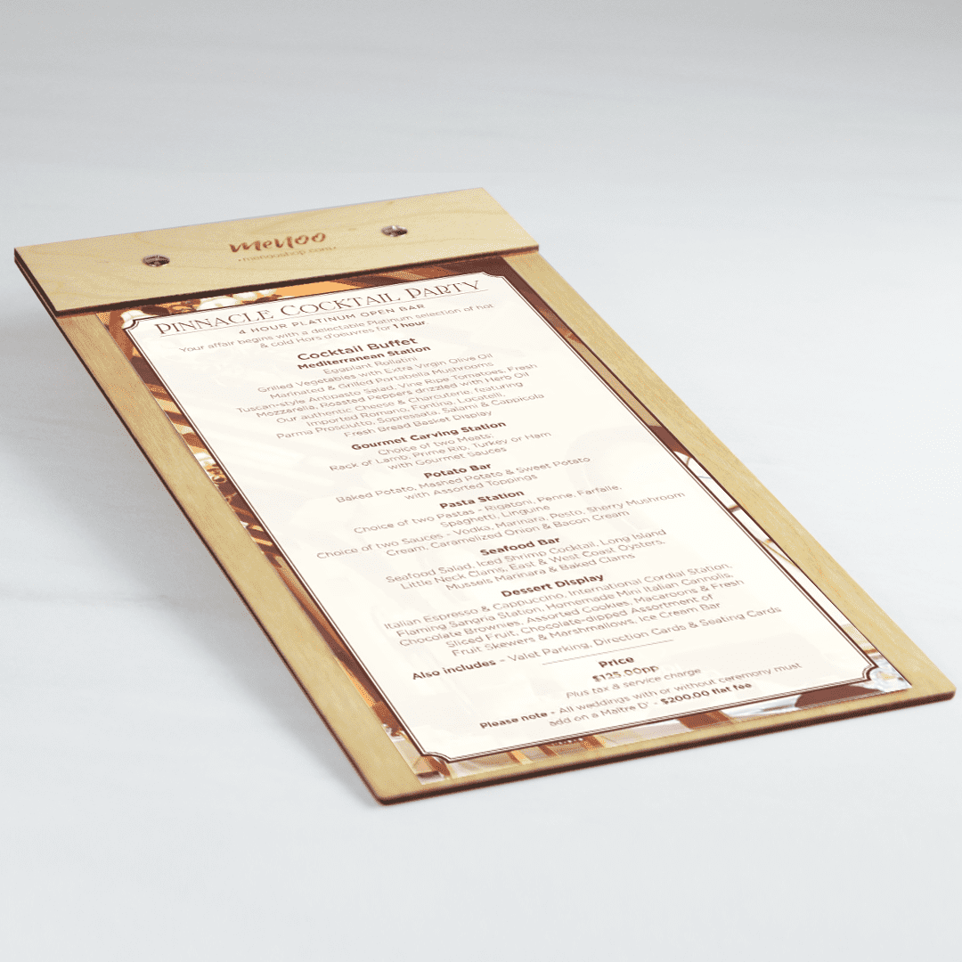 Clipboard Menu Holder 150x300mm / 5.80x11.70''