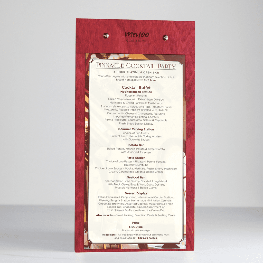 Clipboard Menu Holder 150x300mm / 5.80x11.70''