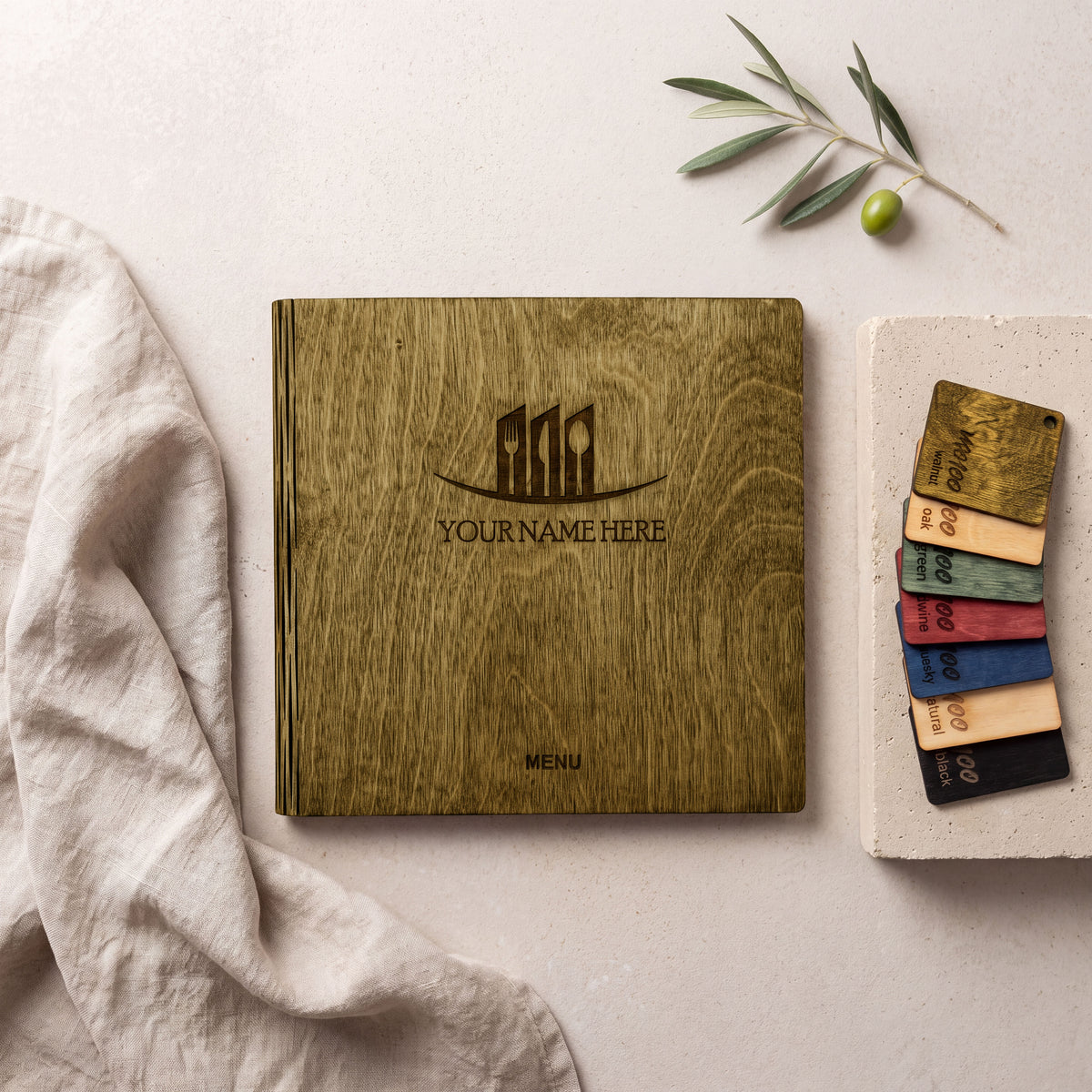 Menoo ONE Sample - Wooden Menu