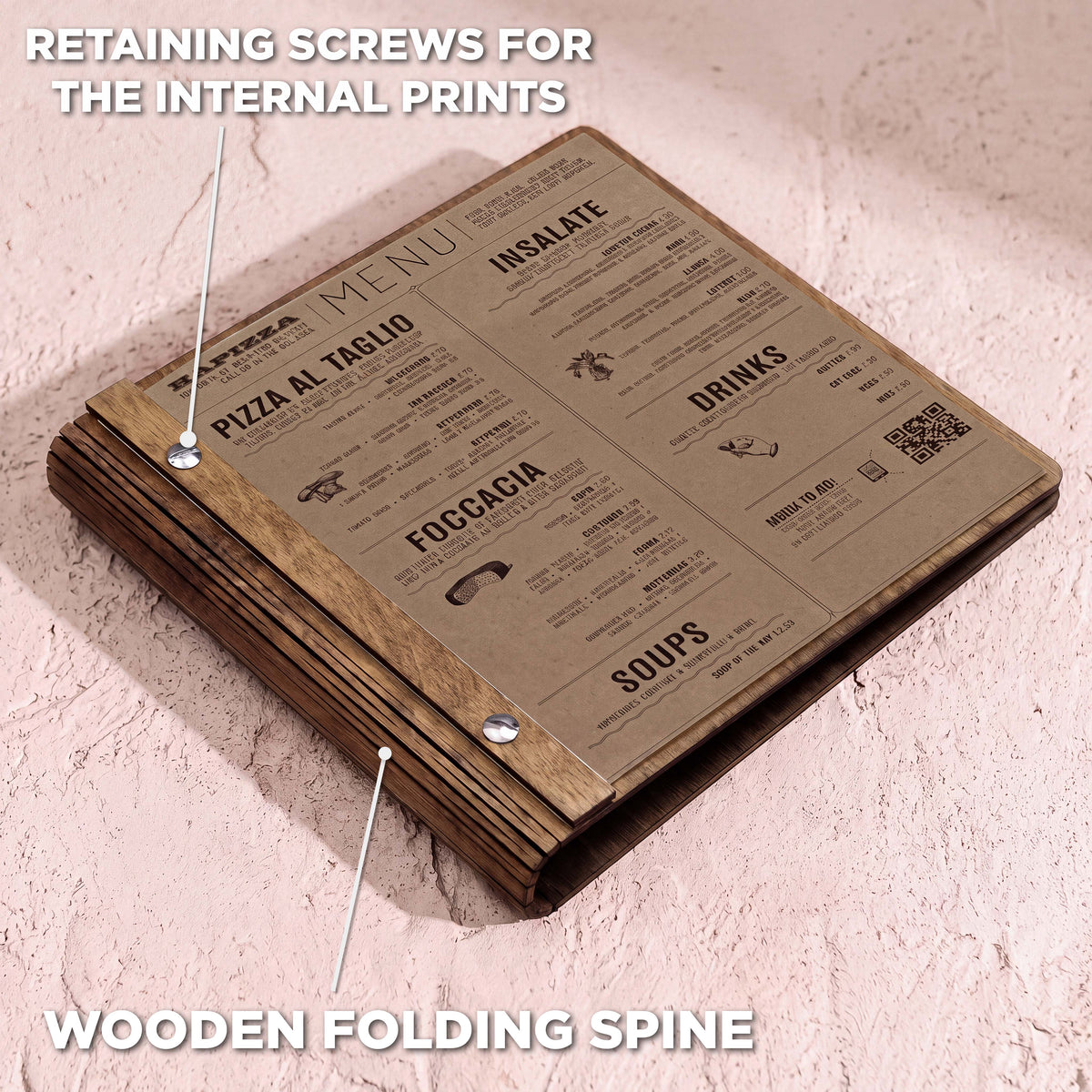 Menoo ONE Sample - Wooden Menu