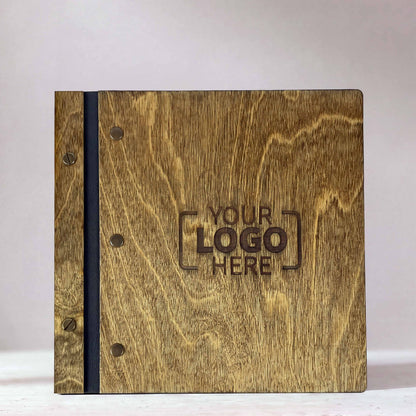M-BOOK | 200X200MM | 8" X 8" | WOODEN MENU