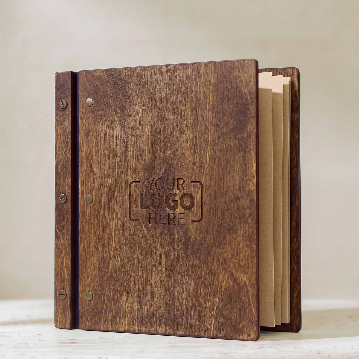 M-BOOK | 200X200MM | 8" X 8" | WOODEN MENU