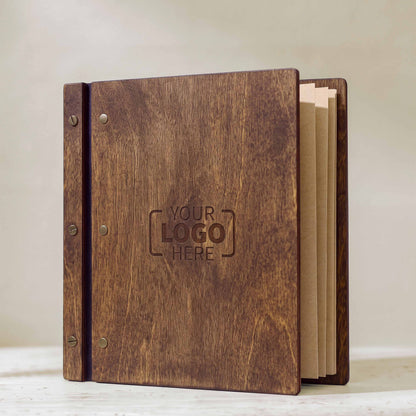 M-BOOK | 200X200MM | 8" X 8" | WOODEN MENU