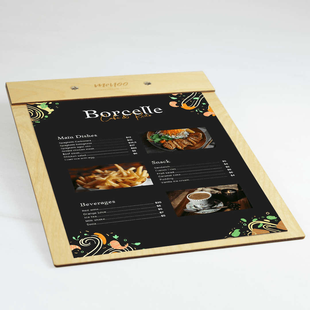 Clipboard Menu Holder (A4) 210x300mm / 8,30x11,70”