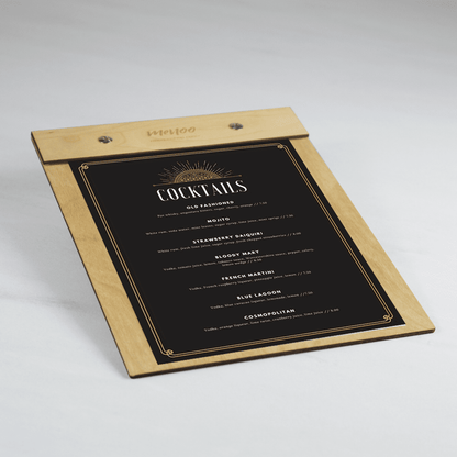 Clipboard Menu Holder (A5) 150x210 mm / 5.80x8.30''